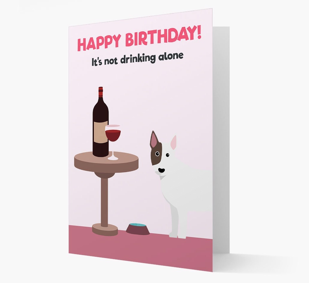 Personalised 'Birthday Drinks' Card with {breedFullName} Icon
