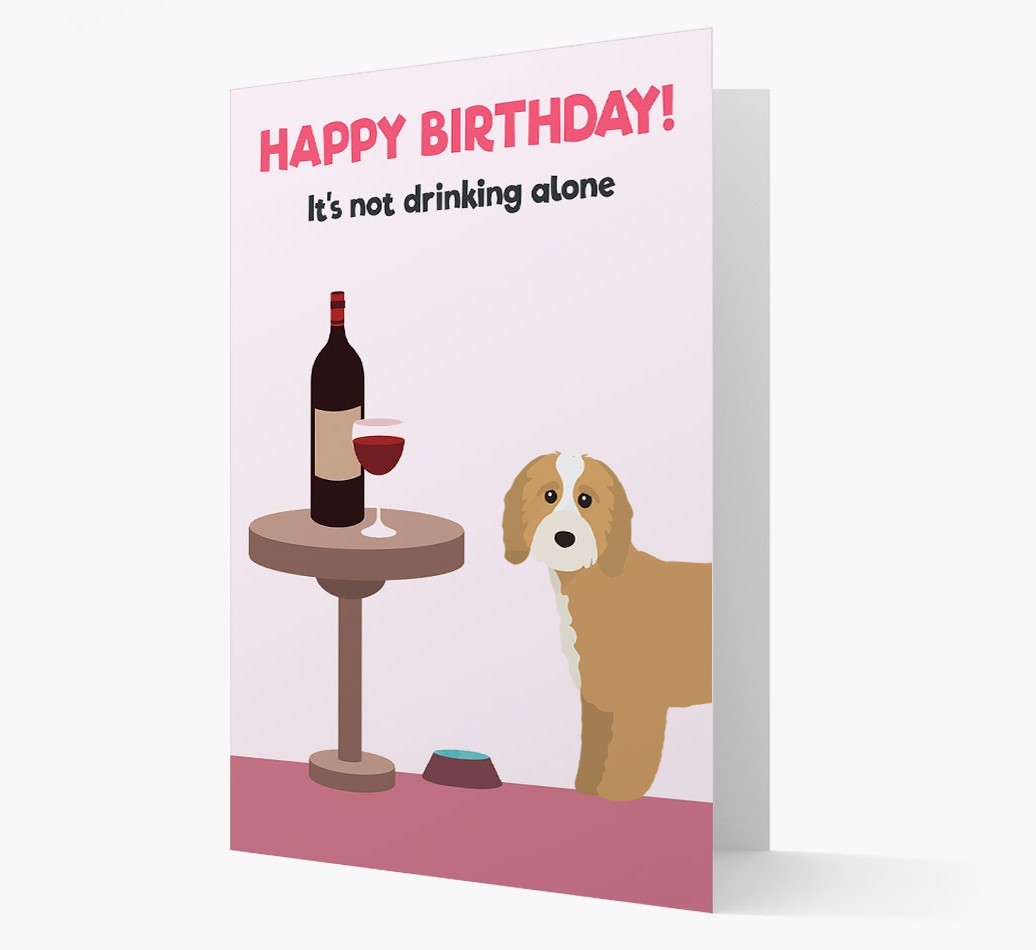 Personalised 'Birthday Drinks' Card with {breedFullName} Icon