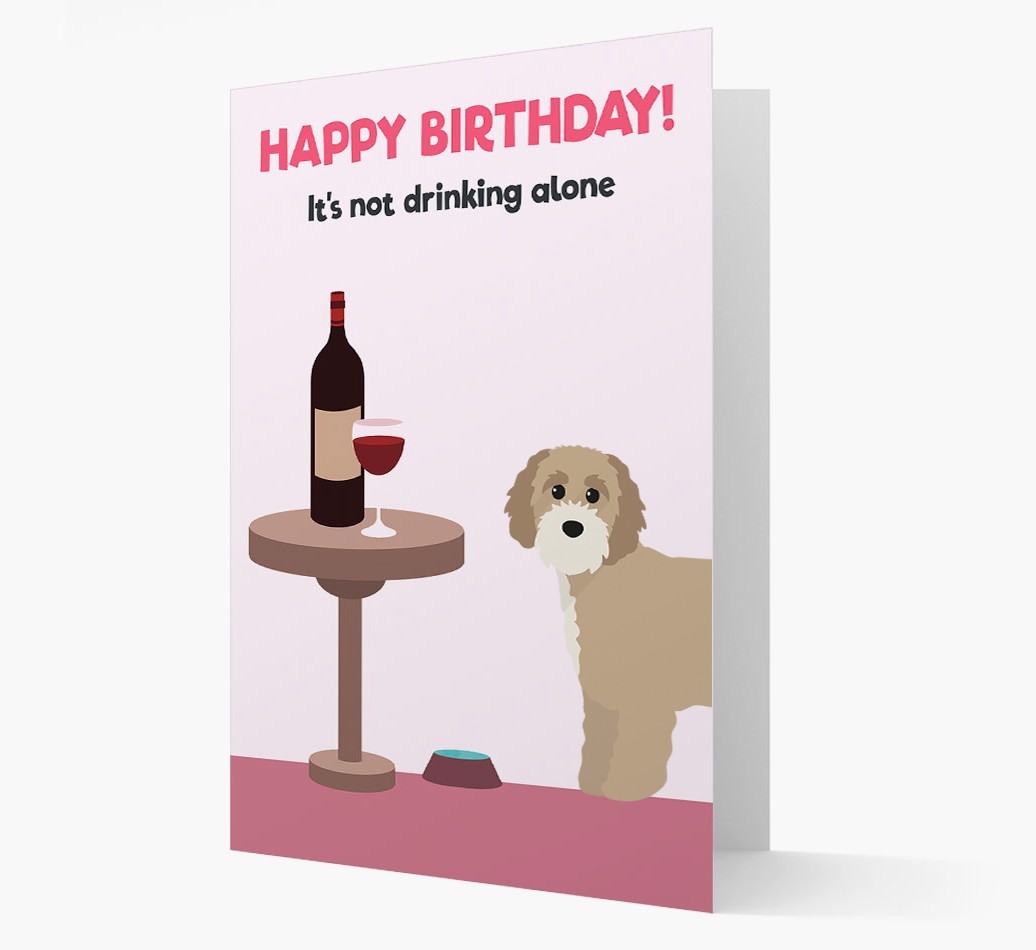 Personalised 'Birthday Drinks' Card with {breedFullName} Icon