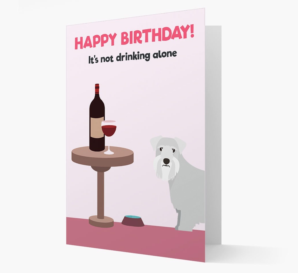 Personalised 'Birthday Drinks' Card with {breedFullName} Icon