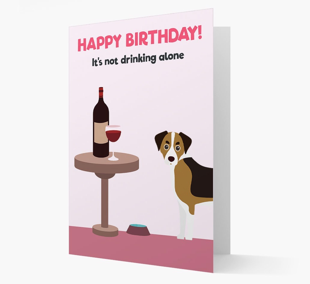 Personalized 'Birthday Drinks' Card with {breedFullName} Icon