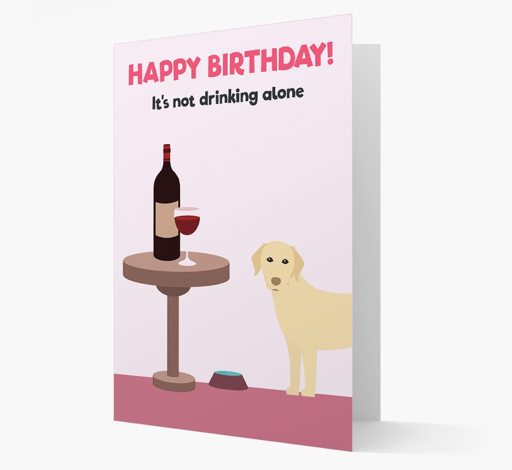 Personalised 'Birthday Drinks' Card with {breedFullName} Icon