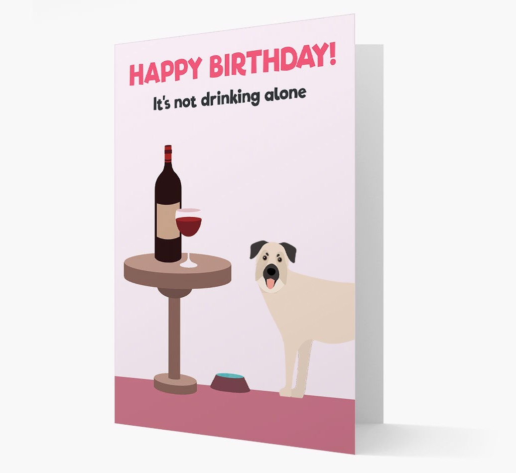 Personalised 'Birthday Drinks' Card with {breedFullName} Icon