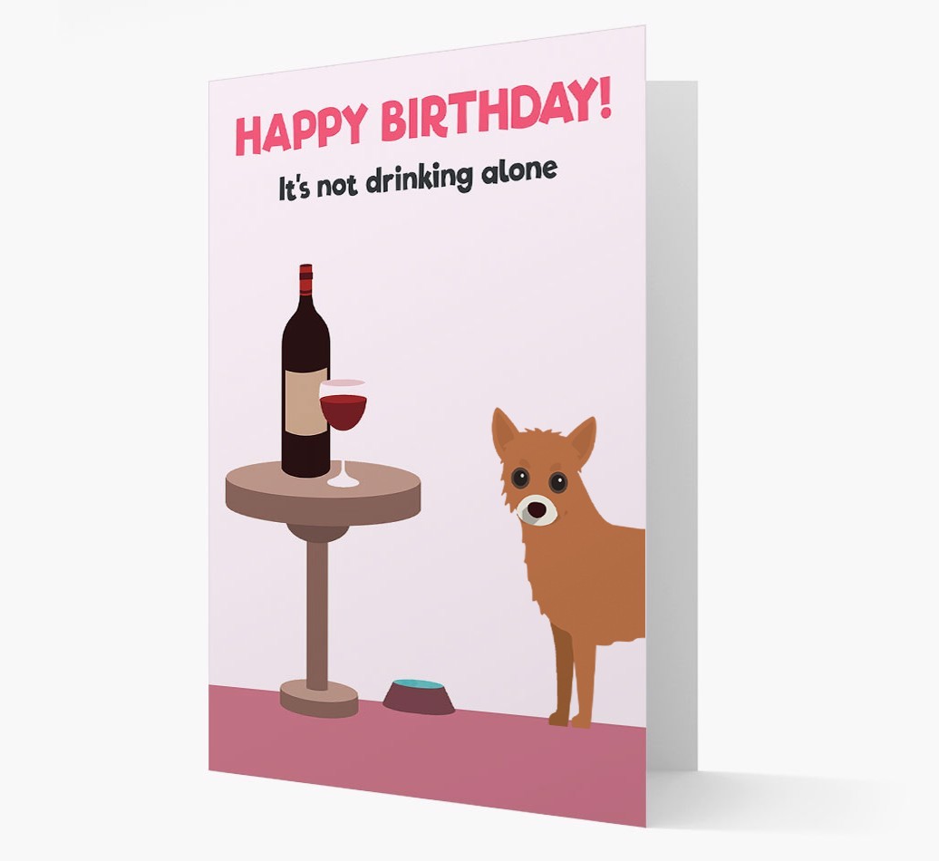 Personalised 'Birthday Drinks' Card with {breedFullName} Icon