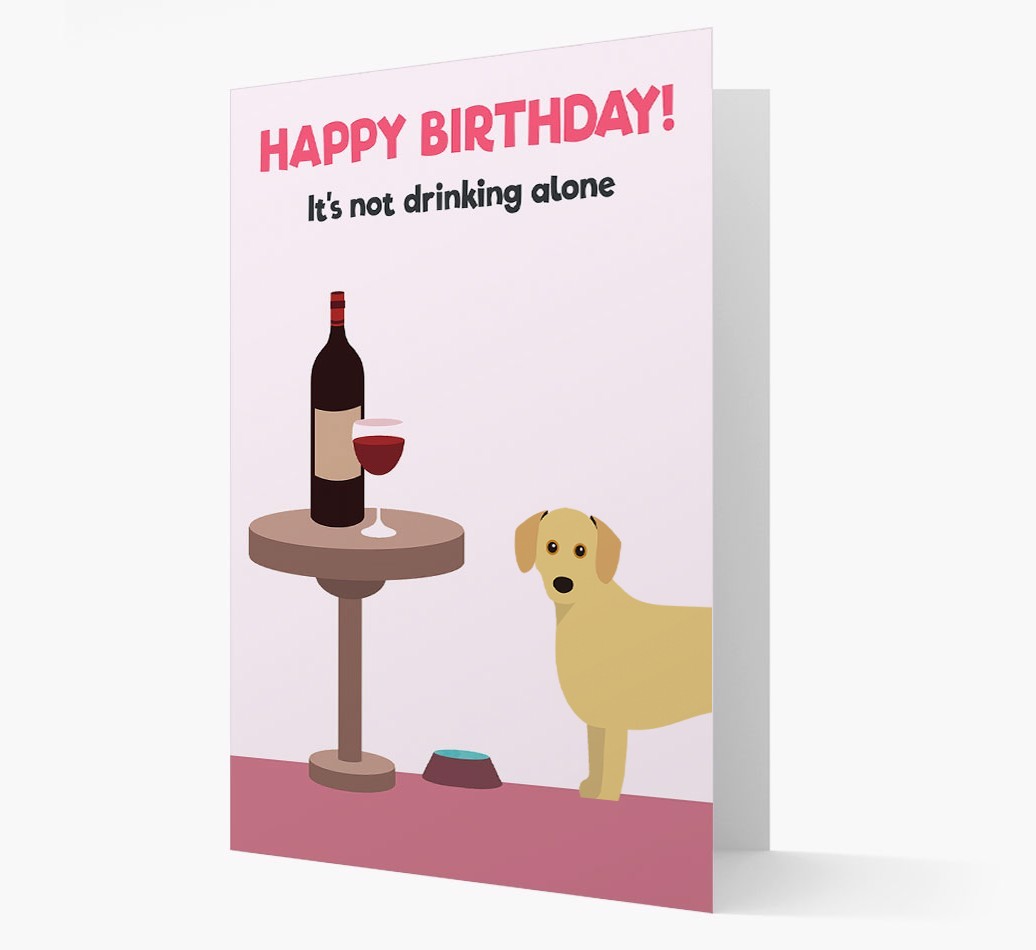 Personalised 'Birthday Drinks' Card with {breedFullName} Icon