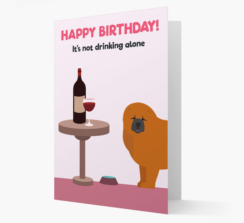 Personalised 'Birthday Drinks' Card with {breedFullName} Icon