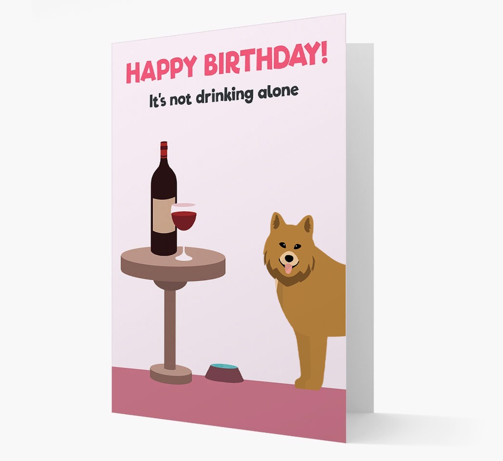 Personalised 'Birthday Drinks' Card with {breedFullName} Icon