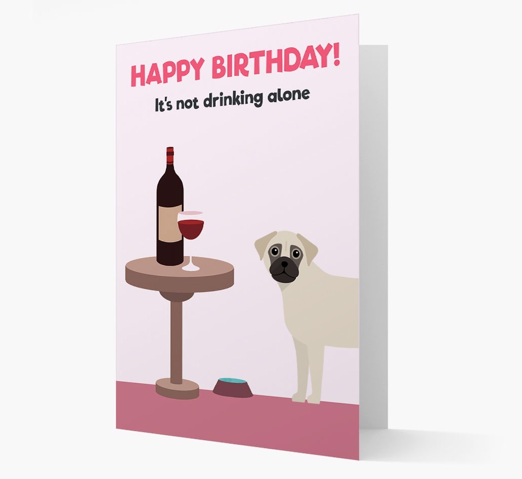 Personalised 'Birthday Drinks' Card with {breedFullName} Icon