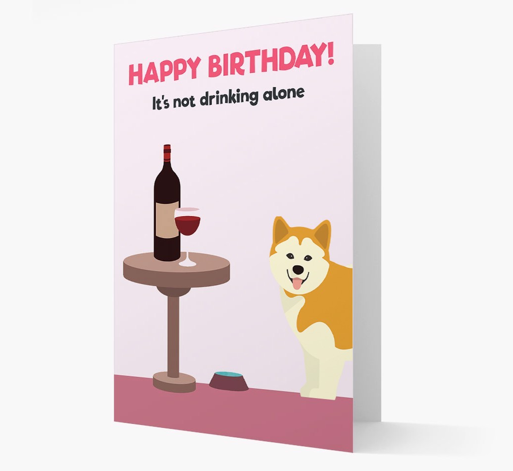 Personalised 'Birthday Drinks' Card with {breedFullName} Icon