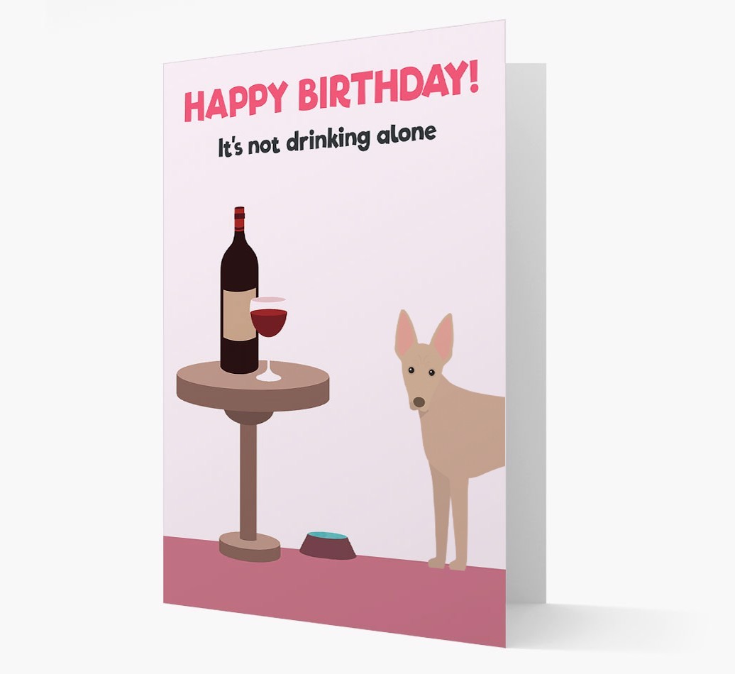Personalised 'Birthday Drinks' Card with {breedFullName} Icon