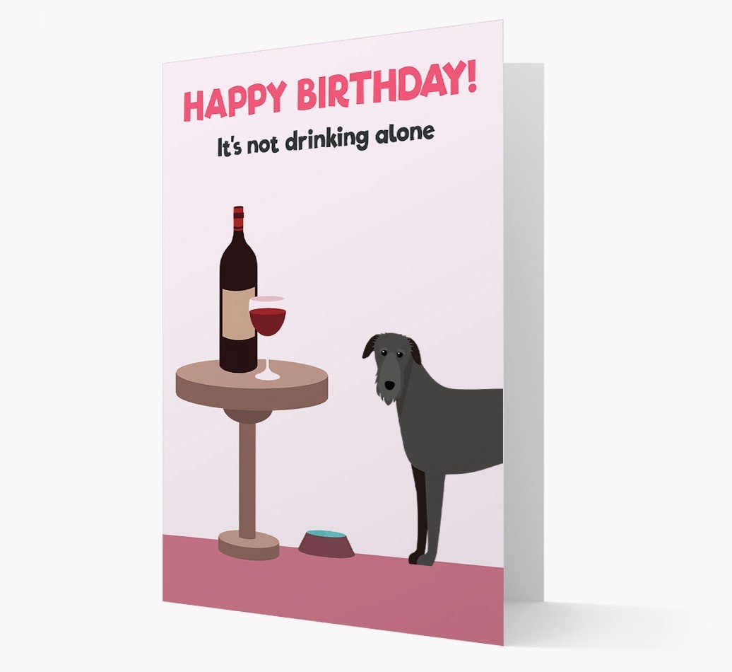 Personalised 'Birthday Drinks' Card with {breedFullName} Icon