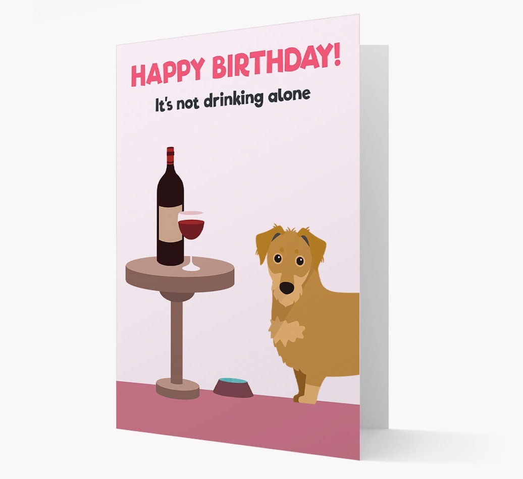 Personalised 'Birthday Drinks' Card with {breedFullName} Icon