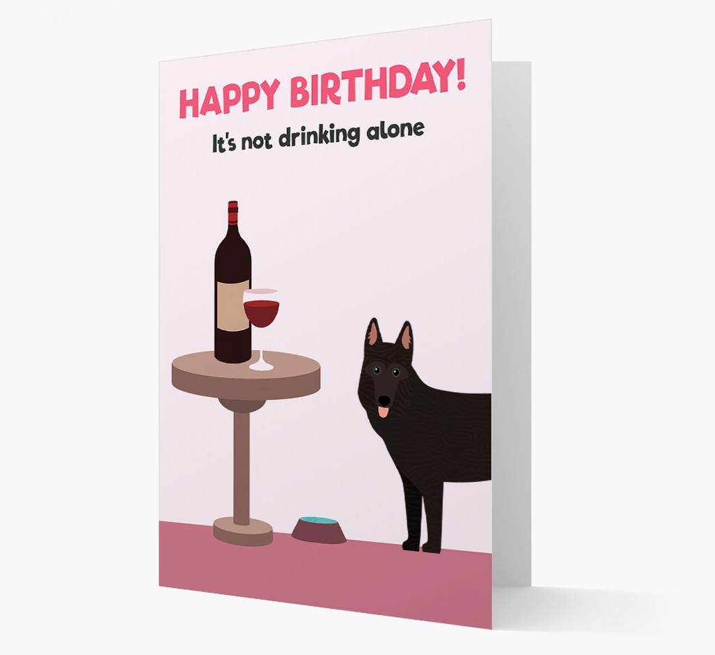 Personalised 'Birthday Drinks' Card with {breedFullName} Icon