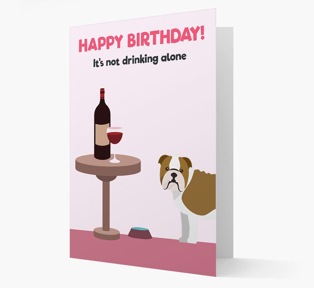 Personalised 'Birthday Drinks' Card with {breedFullName} Icon