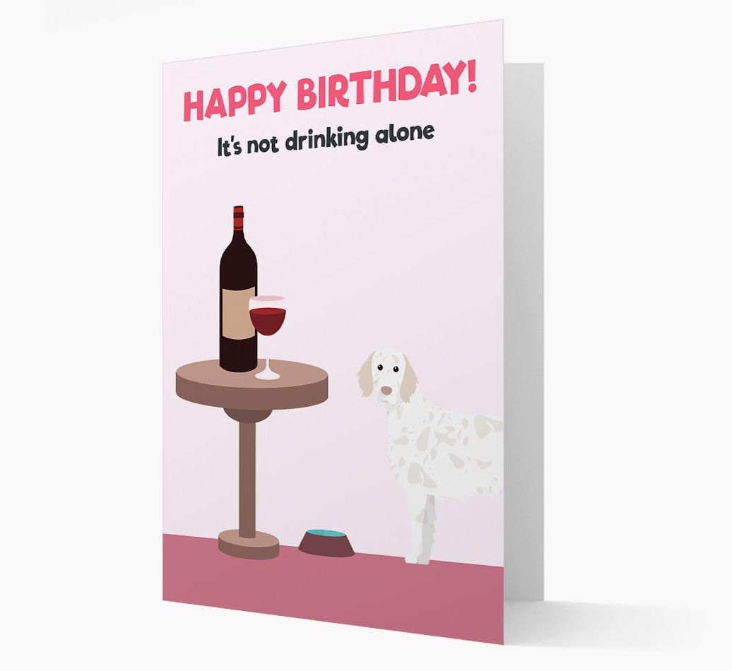 Personalised 'Birthday Drinks' Card with {breedFullName} Icon