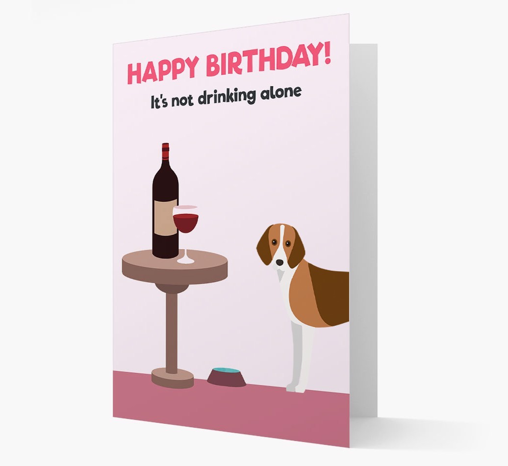 Personalised 'Birthday Drinks' Card with {breedFullName} Icon