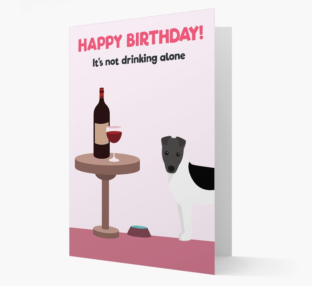 Personalised 'Birthday Drinks' Card with {breedFullName} Icon