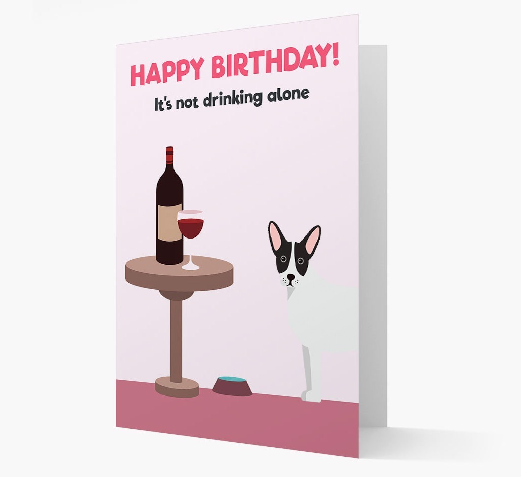Personalised 'Birthday Drinks' Card with {breedFullName} Icon