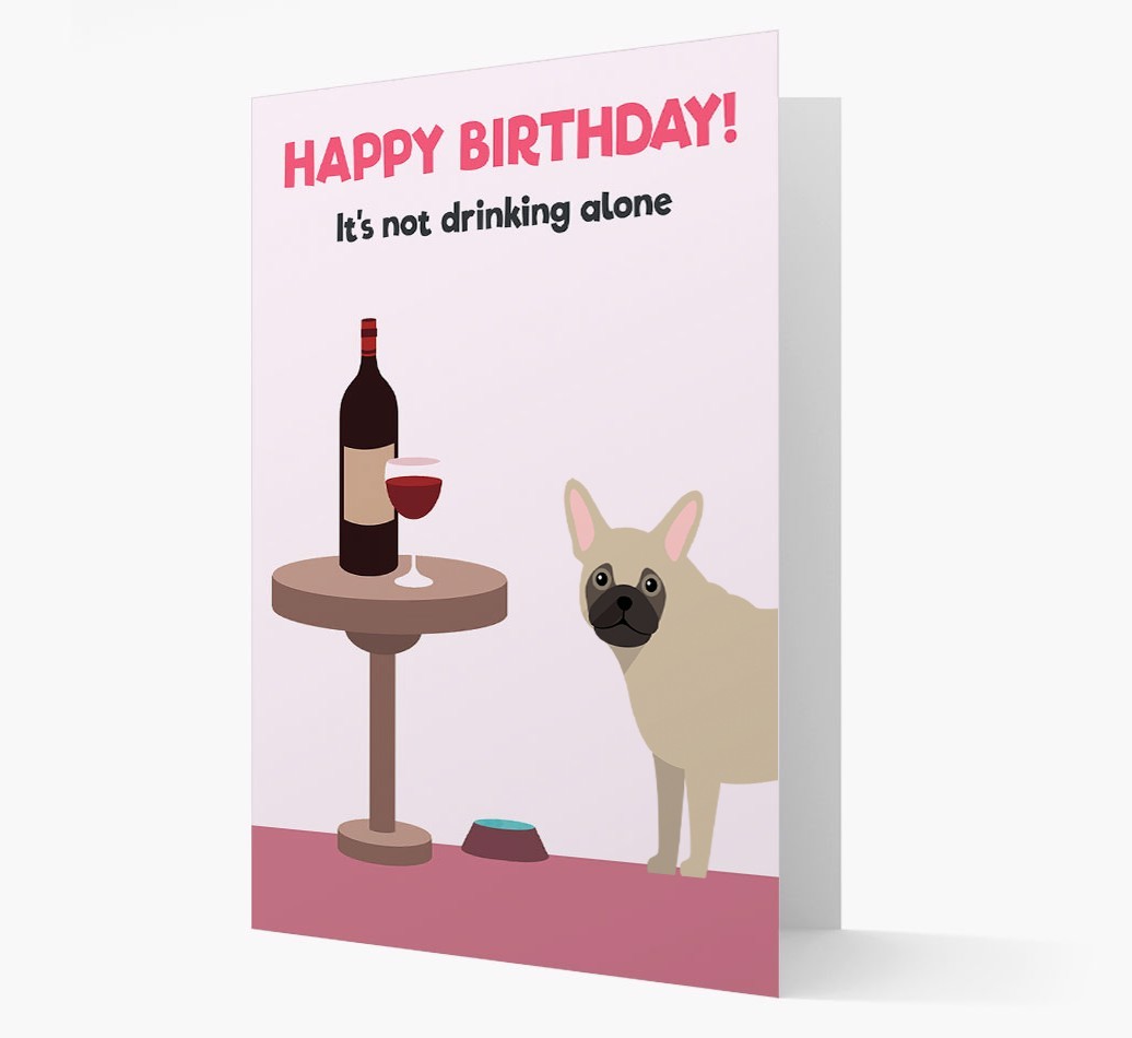 Personalised 'Birthday Drinks' Card with {breedFullName} Icon