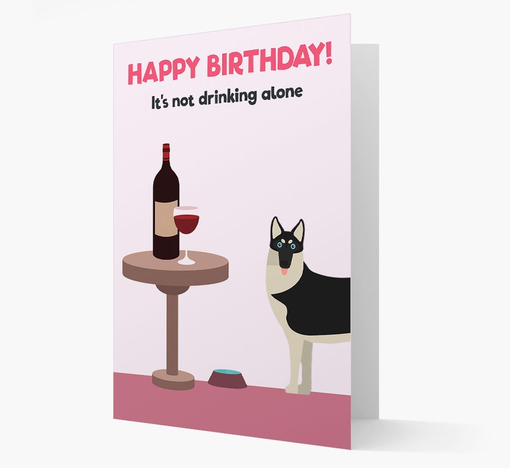 Personalized 'Birthday Drinks' Card with {breedFullName} Icon