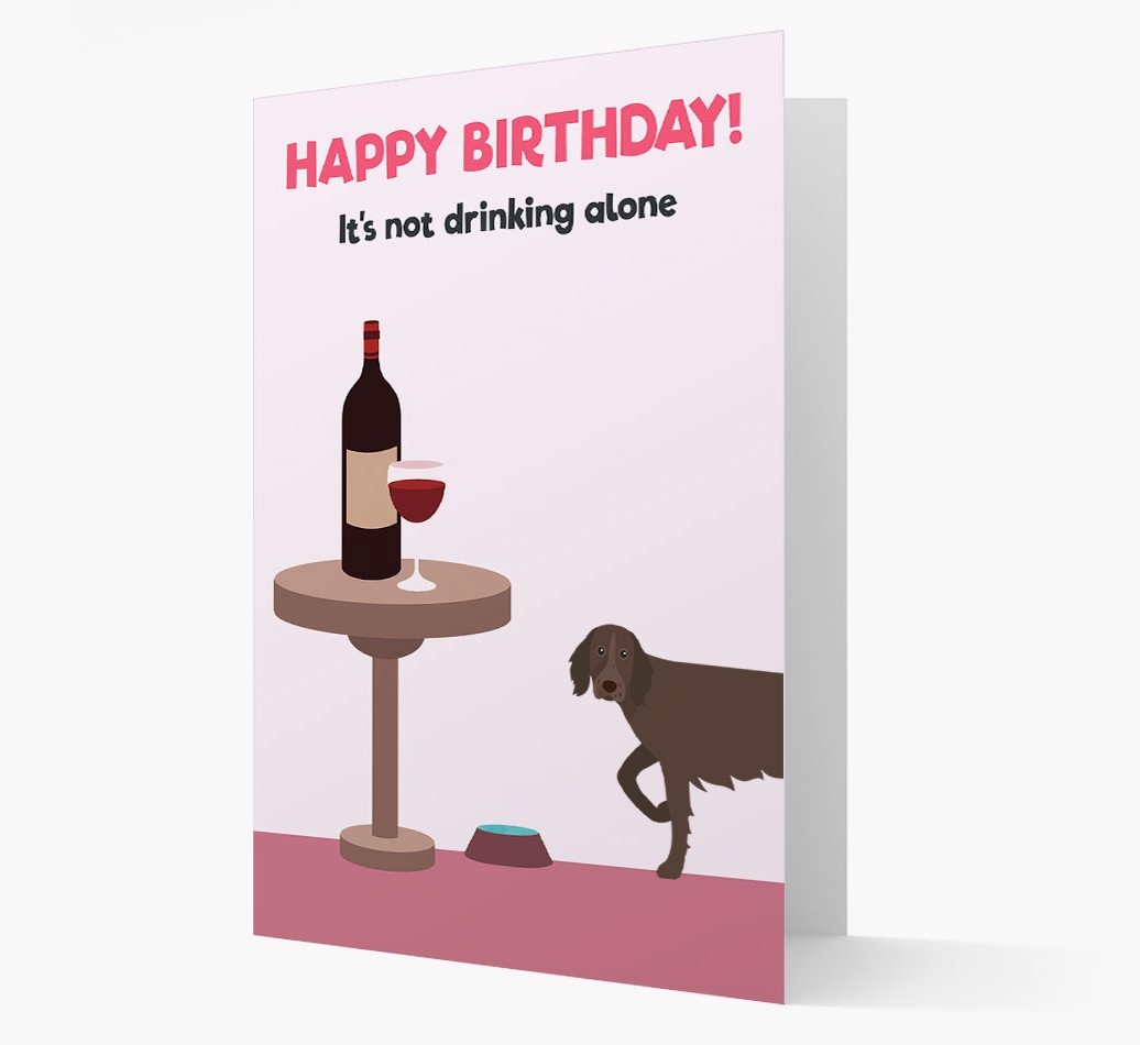 Personalised 'Birthday Drinks' Card with {breedFullName} Icon