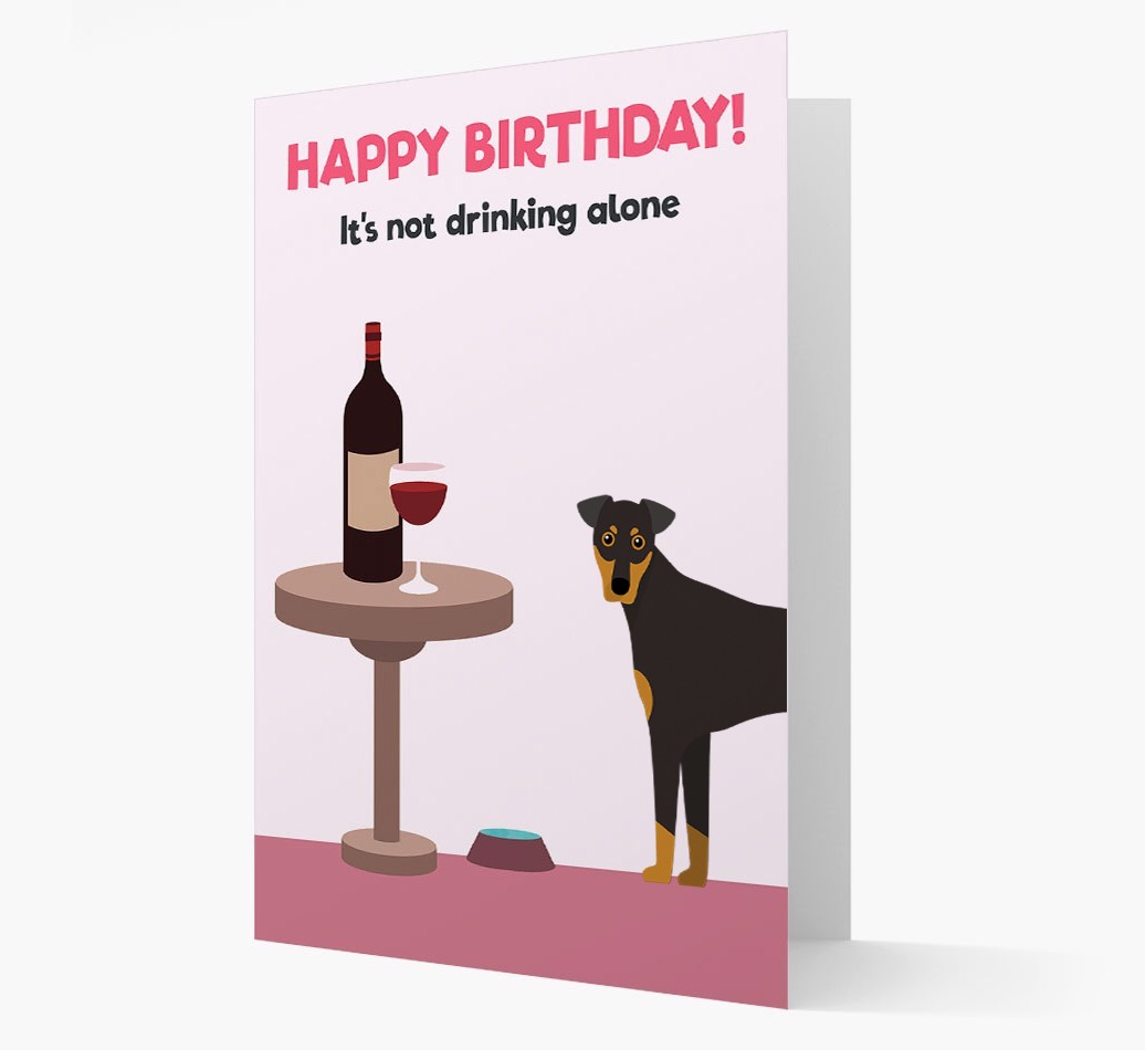 Personalised 'Birthday Drinks' Card with {breedFullName} Icon