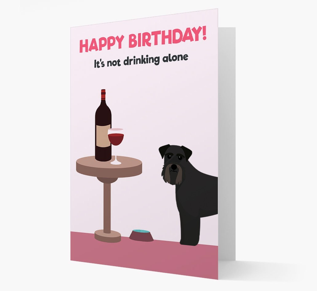 Personalised 'Birthday Drinks' Card with {breedFullName} Icon