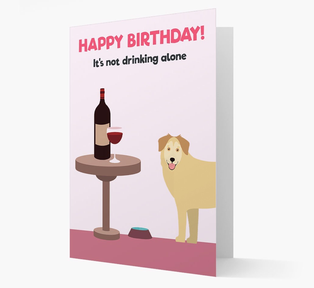 Personalised 'Birthday Drinks' Card with {breedFullName} Icon