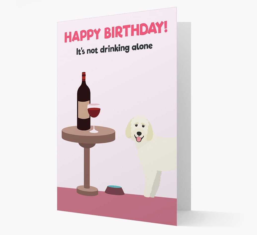 Personalised 'Birthday Drinks' Card with {breedFullName} Icon