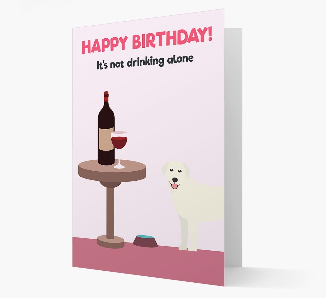 Personalised 'Birthday Drinks' Card with {breedFullName} Icon