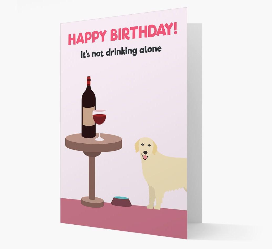 Personalized 'Birthday Drinks' Card with {breedFullName} Icon
