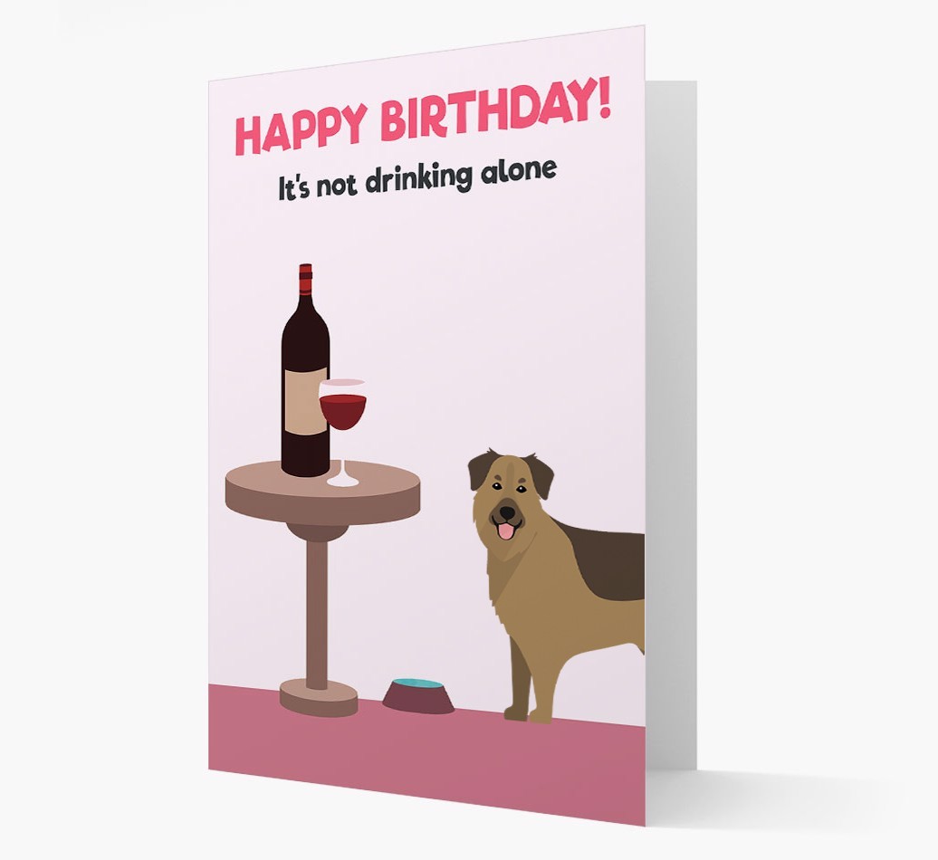Personalised 'Birthday Drinks' Card with {breedFullName} Icon