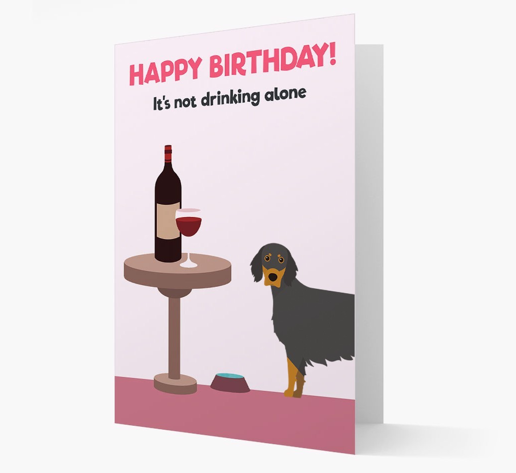 Personalised 'Birthday Drinks' Card with {breedFullName} Icon