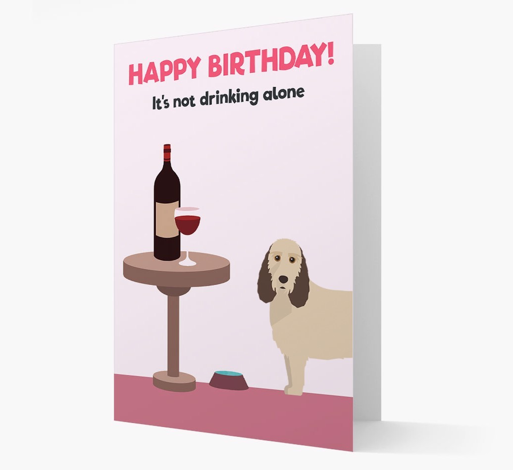 Personalised 'Birthday Drinks' Card with {breedFullName} Icon