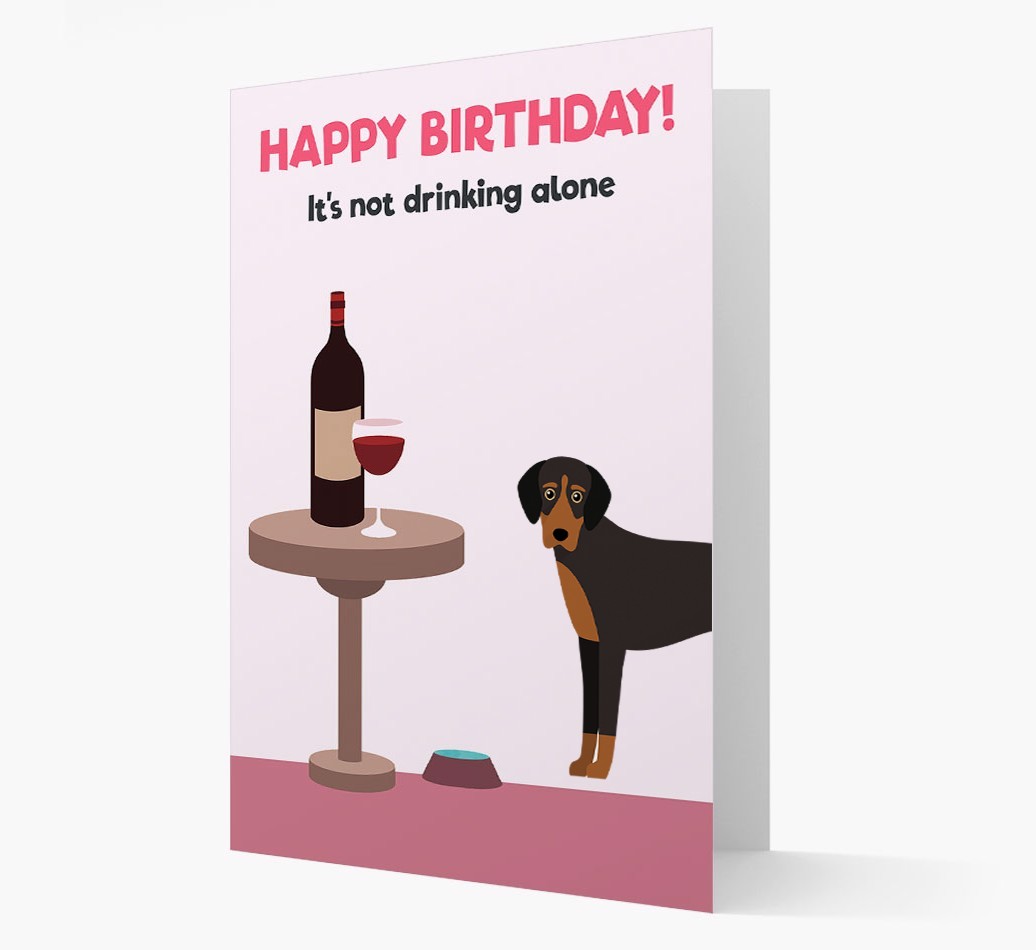 Personalised 'Birthday Drinks' Card with {breedFullName} Icon