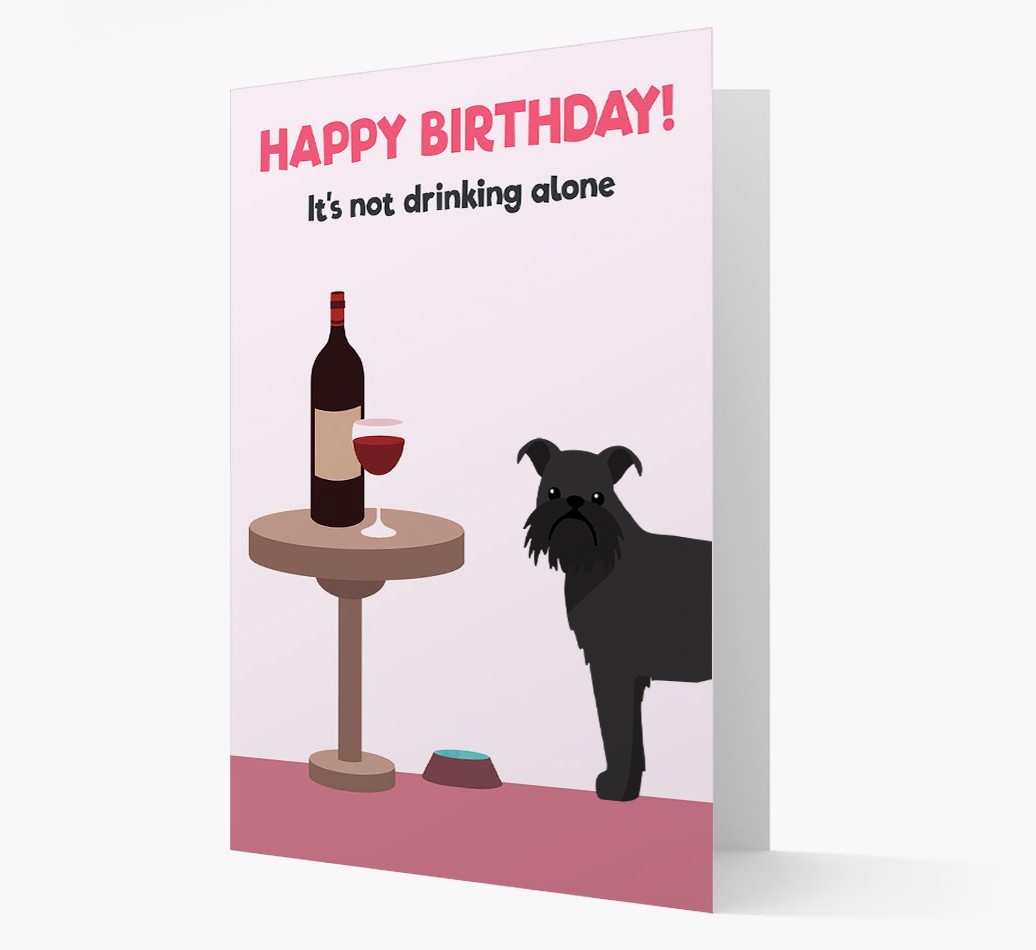 Personalised 'Birthday Drinks' Card with {breedFullName} Icon