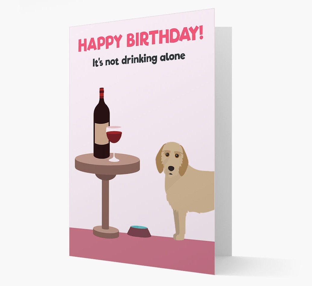 Personalised 'Birthday Drinks' Card with {breedFullName} Icon