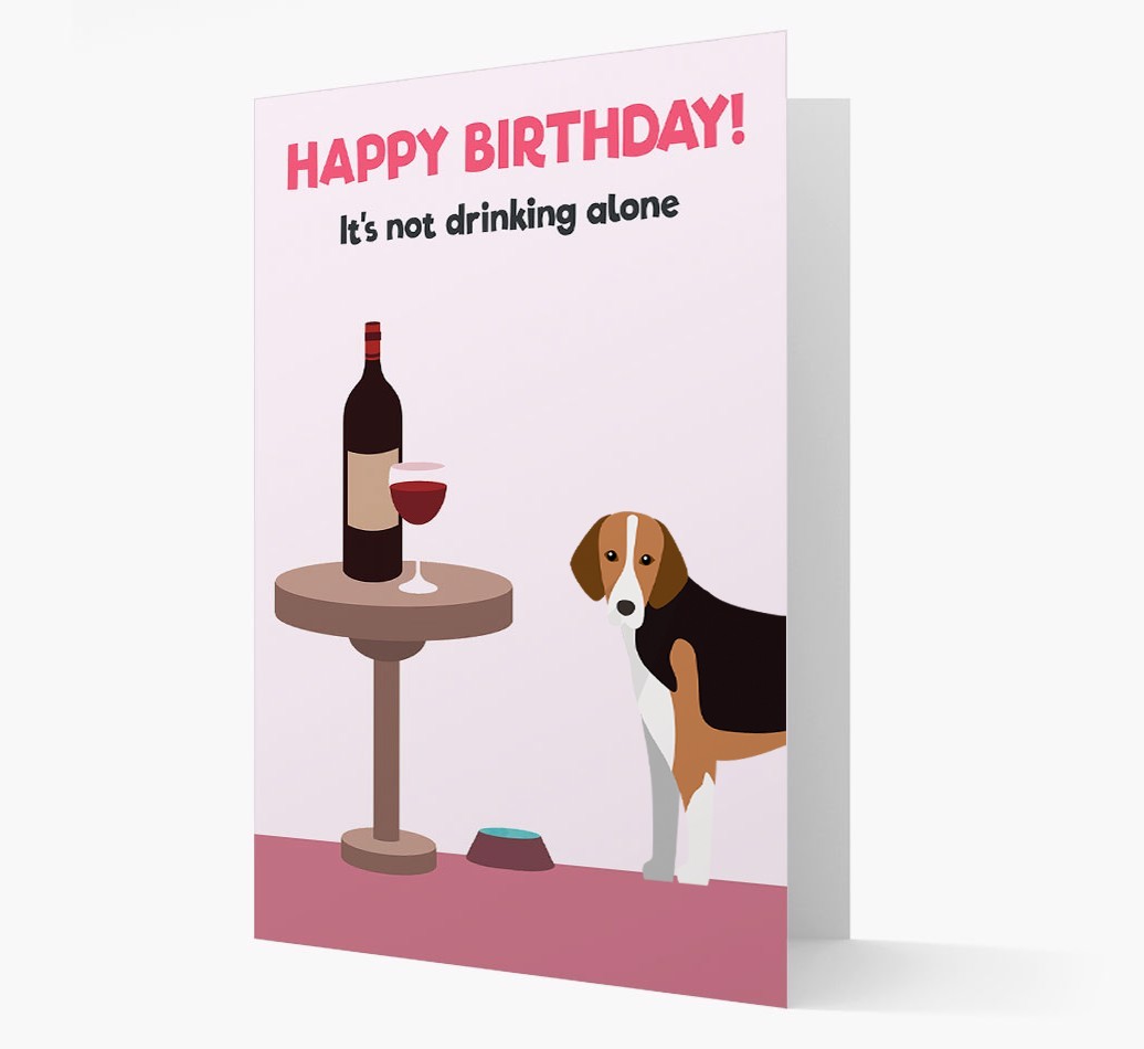 Personalised 'Birthday Drinks' Card with {breedFullName} Icon