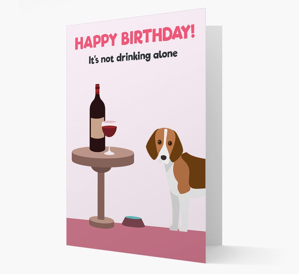 Personalised 'Birthday Drinks' Card with {breedFullName} Icon