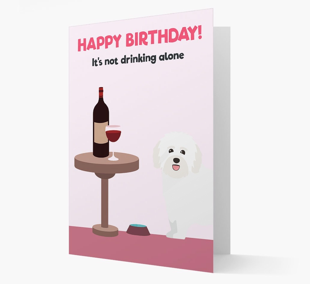 Personalised 'Birthday Drinks' Card with {breedFullName} Icon