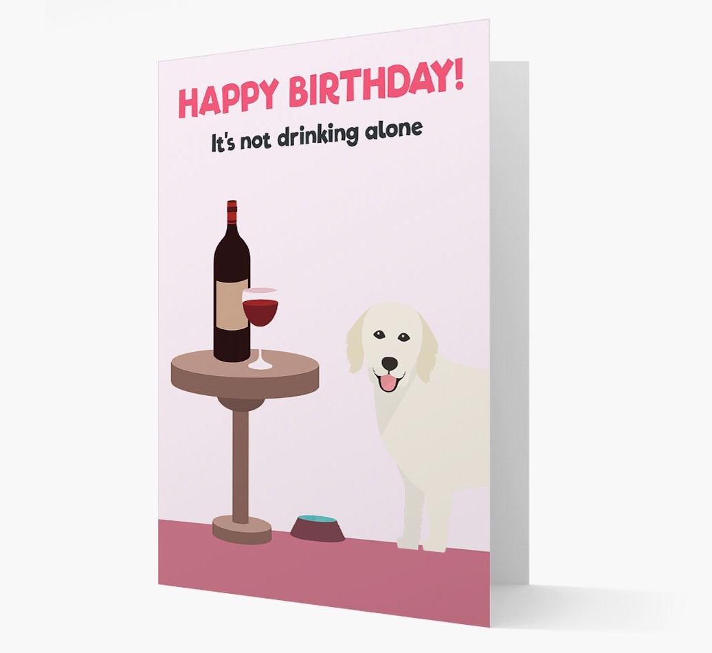 Personalised 'Birthday Drinks' Card with {breedFullName} Icon