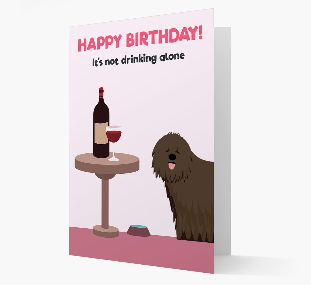 Personalised 'Birthday Drinks' Card with {breedFullName} Icon
