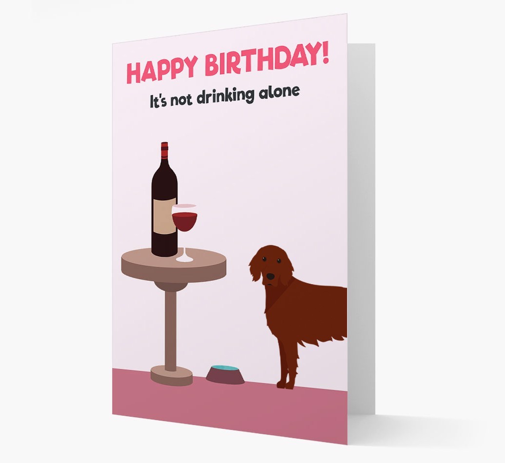 Personalised 'Birthday Drinks' Card with {breedFullName} Icon