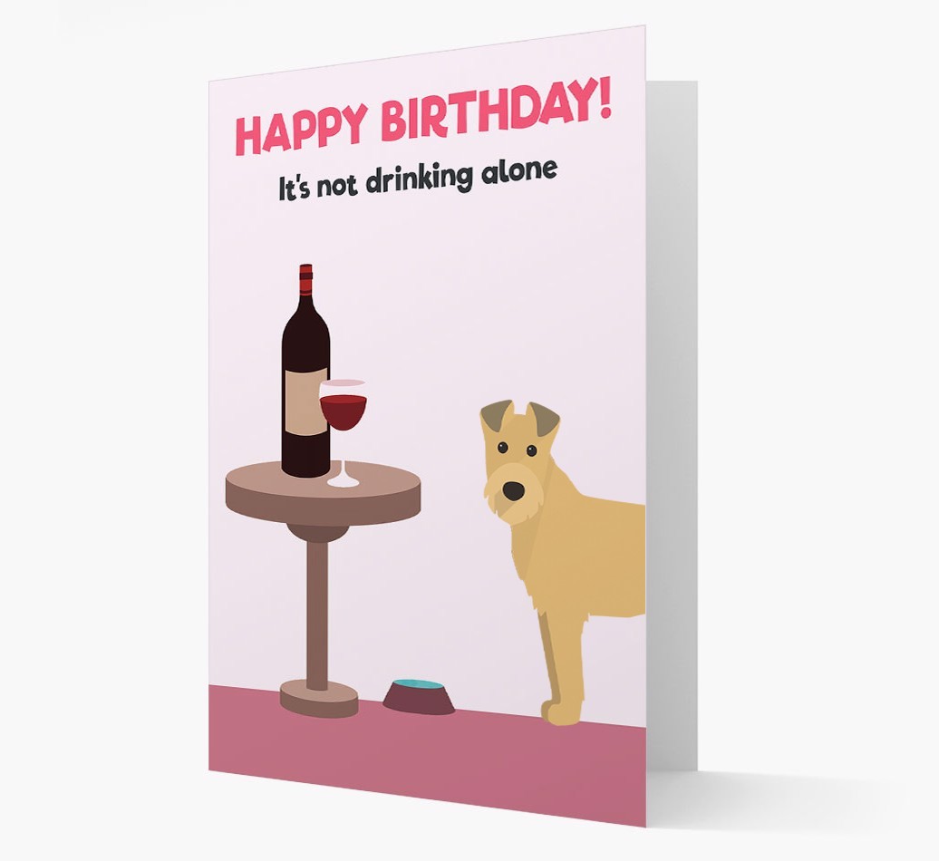Personalised 'Birthday Drinks' Card with {breedFullName} Icon