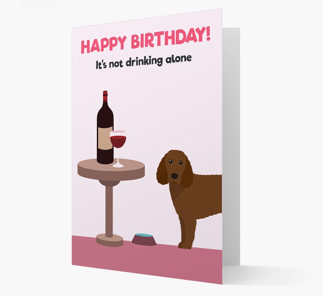 Personalised 'Birthday Drinks' Card with {breedFullName} Icon