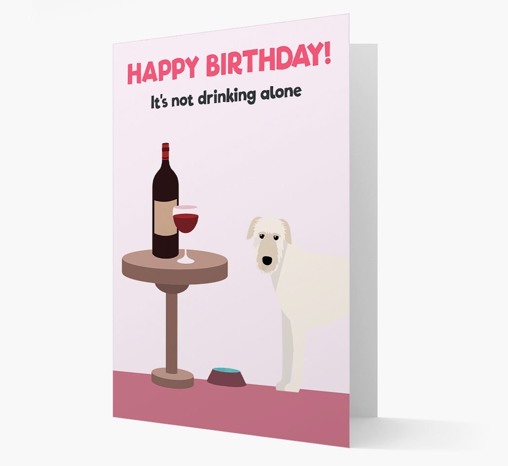 Personalised 'Birthday Drinks' Card with {breedFullName} Icon