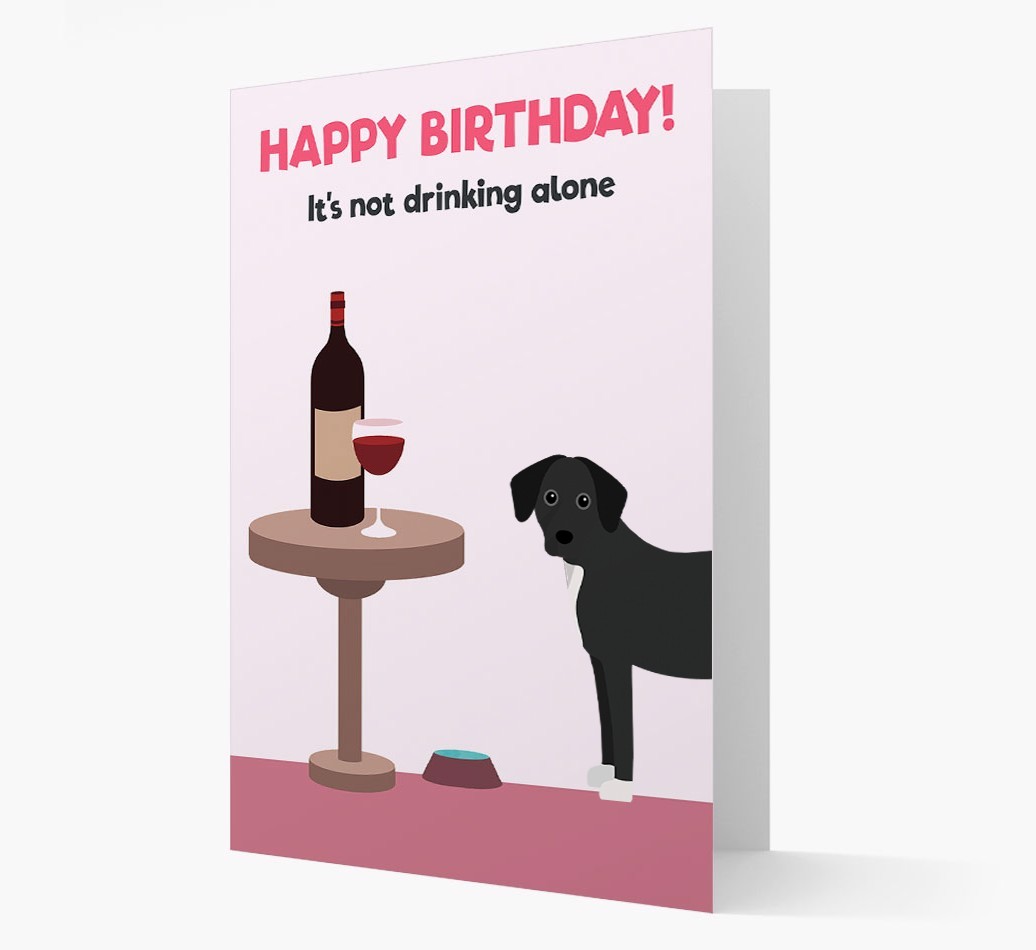 Personalised 'Birthday Drinks' Card with {breedFullName} Icon