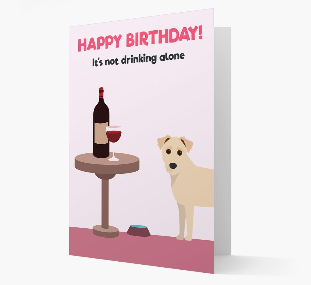Personalised 'Birthday Drinks' Card with {breedFullName} Icon