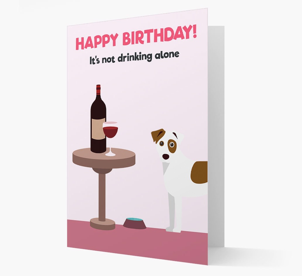 Personalised 'Birthday Drinks' Card with {breedFullName} Icon