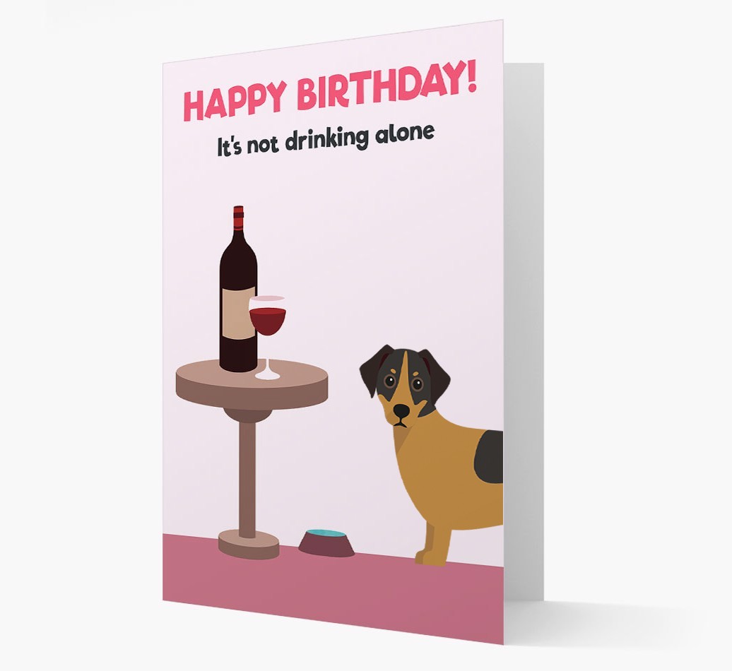 Personalised 'Birthday Drinks' Card with {breedFullName} Icon